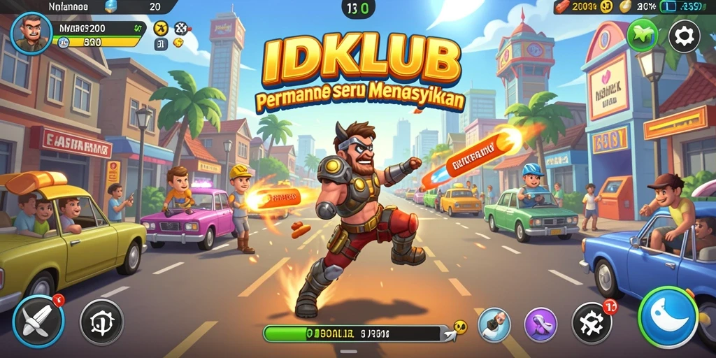 Screenshot menunjukkan keseruan permainan Arcade IDKLUB.