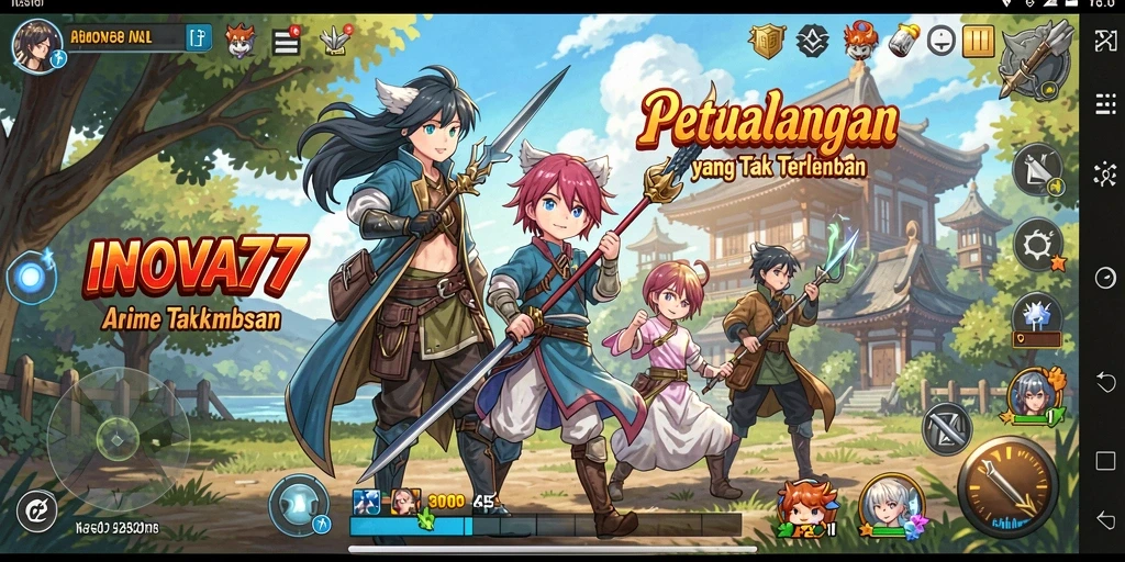 Tampilan gameplay menarik dari INOVA77 dengan aksi karakter Anime.