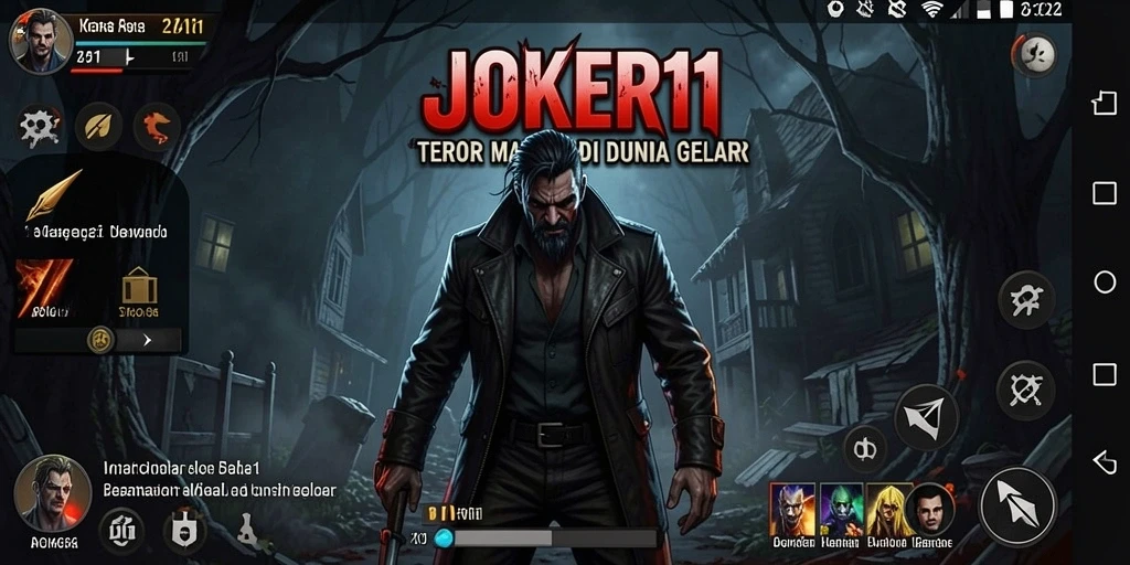 Screenshot JOKER11 menunjukkan suasana mencekam di dalam permainan.