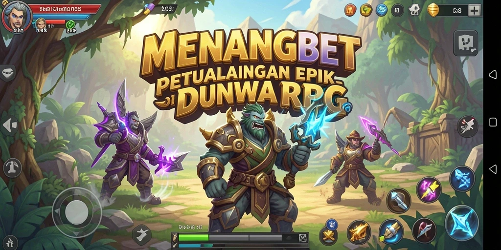 Screenshot MENANGBET menunjukkan gameplay RPG yang mendebarkan dan penuh aksi.