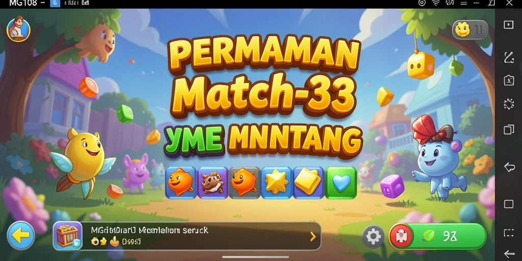 Tampilan gameplay menarik dari MG108 dengan tantangan Match-3.