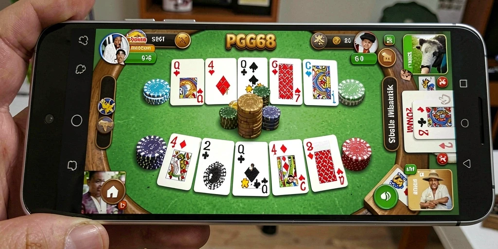 Tampilan menarik dari gameplay Gaple PGG68 yang seru.