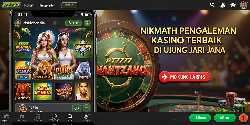 Tampilan permainan Kasino yang mengasyikkan dalam PT777.