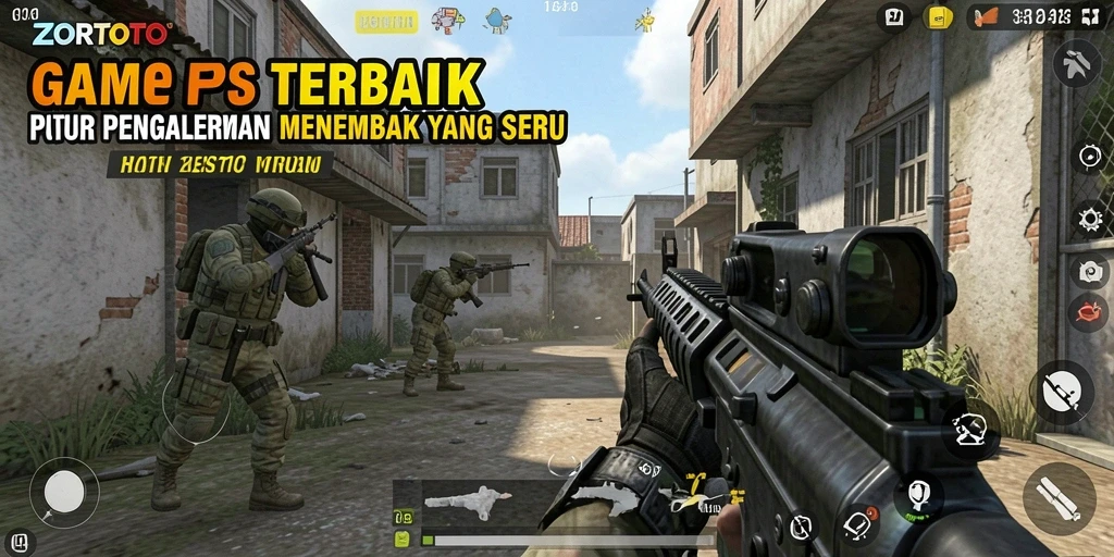 Tampilan gameplay ZORTOTO yang menegangkan dengan aksi tembak-menembak.